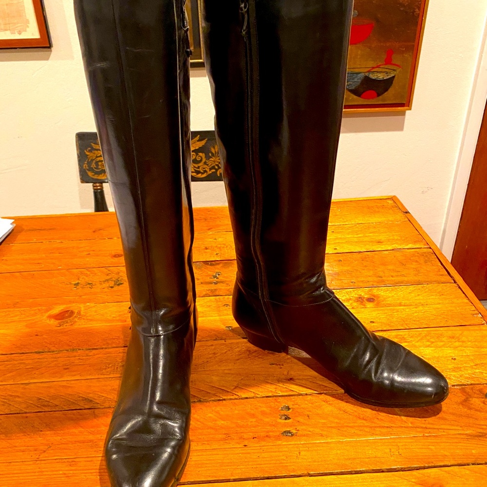 Salvatore Ferragamo Leather riding boots
